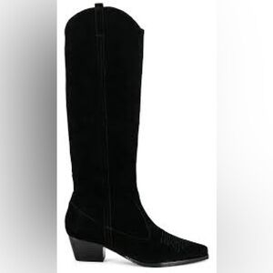 RAYE Black Over-the-Knee Suede Boot